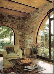 Arredare Il Soggiorno In Stile Toscano Pareti In Pietra Decorazioni Italiane Casa Rustica Stile Toscano