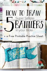 Hope you will enjoy it. How To Draw 5 Super Simple Banners In Your Bible T His Rock This Revival