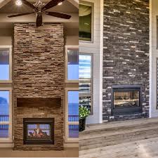 Same Fireplace Inside And Outside Indoor Outdoor Fireplaces Outside Fireplace Fireplace Remodel