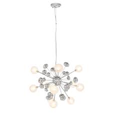 Best Choice Products Mid Century Modern Cluster Pendant Lighting Chandelier For Home W 12 Lights Adjustable Height Walmart Com Walmart Com