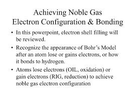 Ppt Achieving Noble Gas Electron Configuration Bonding