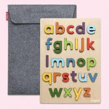 Wooden Alphabet Puzzle Tinyme Wooden Alphabet Puzzle Wooden Puzzles Wooden Alphabet