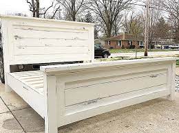 Distressed White Farmhouse Bed Mcnelly Farmhouse Farmhouse Bedroom Furniture Farmhouse Bed Frame Farmhouse Bedding
