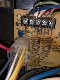 The low voltage wiring off the humidistat should be on w and c on the. Are These Bare Copper Wires Supposed To Be That Long Hvac Worked Great For 3 Years We Re Selling This House Buyers Had It Inspected Next Day Furnace Won T Turn On Board Components