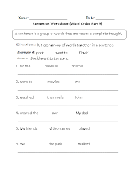 It is dedicated to a. Englishlinx Com Sentences Worksheets Simple Sentences Worksheet Simple Sentences Word Order