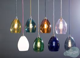 coloured glass kitchen pendant lights