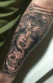 The marines, for example, only allow arm tattoos if they fall at least 2 inches above the wrist and 1 inch below the elbow. Half Sleeve Tattoo Designs Lower Arm Headdress Tattoo Forearm Tattoo Women Wolf Girl Tattoos