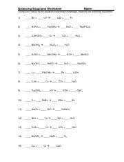4/1/2008 9:48:00 pm other titles: Balancing Equations Worksheet Guch Pdf Balancing Equations Worksheet Name Using Your Newly Found Equation Balancing Knowledge Balance The Following Course Hero