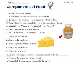 This health grade 3 lesson plan is suitable for 3rd grade. Components Of Food Class 6 Worksheet