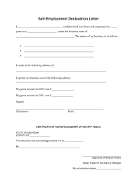 Self Declaration Of Income Letter Inspirational Self Employment Declaration Letter Fill Line In 2020 Lettering Scholarship Thank You Letter Declaration