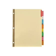 Staples provides custom solutions to help organizations achieve their goals. Staples Big Tab Insertable Paper Dividers 8 Tab Buff With Assorted Color Tabs 13487 11111 Staples