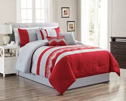 Find bed in a bag at wayfair. 7 Piece Gray Red Bed In A Bag With Wakana Comforter Sets
