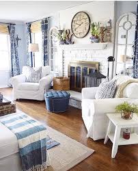 35 farmhouse living room designs 35 photos. Beautiful Blue And White Farmhouse Living Room Decor Farmhouse Decor Living Room Cottage Living Rooms Rustic Living Room