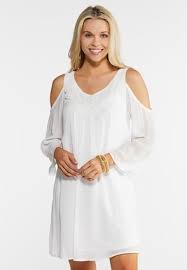 Cato Fashions White Crochet Cold Shoulder Dress Cato Fashion Plus Size Cold Shoulder Dress Nice Dresses