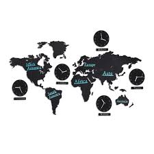 Sao paulo is located in the south eastern side of brazil. Weltkarte Holz Mit 5 Uhren Hier Kaufen