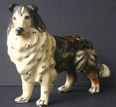 Rare 1950 S Vintage Made In Cuba Cuban Ceramic Chalkware Collie Dog Figurine Dog Figurines Collie Dog Vintage Dog