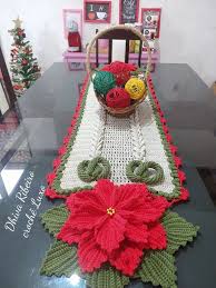 Caminho De Mesa Grande De Croche Trilho De Mesa Natalino Em Croche Caminho De Mesa De Croche Trilho Mesa Croche Croche