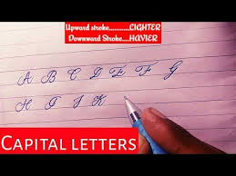 Cursive Abcd Capital Letter Practice Improve Cursive Handwriting Youtube Capital Cursive Letters Lettering Practice Cursive Handwriting