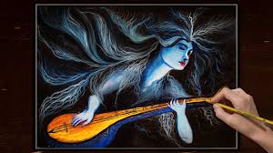 Find a good collection of goddess saraswati images the festival vasant panchami (aka saraswathi pooja) is celebrated every year on the fifth day of magha (indian month). Saraswati Abstract Painting Saraswati Devi Drawing And Painting Soft Pastel With Acrylic Paint Youtube