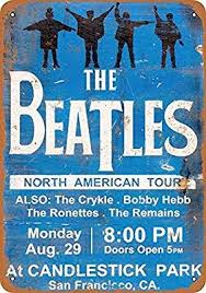 Save on metal wall art kitchen. Ourtrade 8 X 12 Tin Metal Sign Vintage Look 1966 Beatles At Candlestick Park 2 Amazon Co Uk Kitchen Ho The Beatles Beatles Poster Vintage Concert Posters