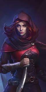 Woman Assassin Beautiful Red Head Illustration 1080x2160 Wallpaper Fantasy Art Women Fantasy Girl Female Assassin
