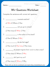 Wh questions for 1st graders. Wh Questions Worksheets For Kids Key Page 1 Your Home Teacher
