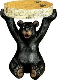 Bear End Table Bear Sculptures Resin Design American Expedition