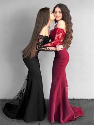 Black And Burgundy Dress Elegant Black Burgundy Mermaid Long Sleeves Lace Prom Dress Lace Bridesmaid Dress Mermaid Formal Dresses Prom Dresses Long With Sleeves Prom Dresses With Sleeves Black Long Sleeve Prom Dress