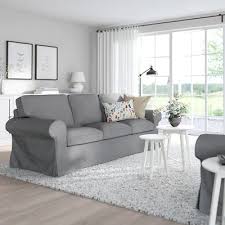 Uppland Sofa Remmarn Light Gray Ikea In 2021 Deep Seat Cushions Ikea Couch Sofa