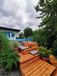 Diy Pool Podest With Stairs Pool Treppe Haus