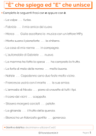 Scarpe da ginnastica che 2 sostituisci l'articolo indeterminativo. E Che Spiega E Che Unisce Esercizi Per La Scuola Primaria Pianetabambini It