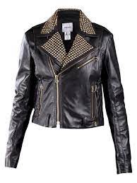 Pierre Balmain Leather Jacket With Studded Lapels Leather Jackets Women Balmain Leather Jacket Leather Jacket