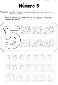 Numero 5 Para Colorear
