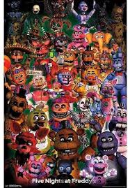 Trends International 34 X23 Fnaf Ultimate Group Unframed Wall Poster Print Fnaf Art Fnaf Wallpapers Five Nights At Freddy S