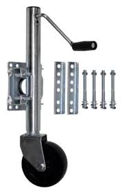 I got mine at the local tractor supply store but harbor freight has pretty much the same thing. Motomaster Swing Away Trailer Jack Canadian Tire