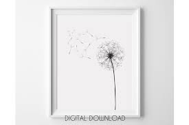 Small sizes ship flat, 16x20 ships rolled in a sturdy tube to ensure safe Dandelion Wall Art Black And White Prints Monochrome Print 151759 Printables Design Bundles