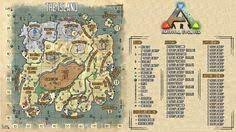 Ark Survival Evolved Guide For Beginners Maps Dinos Cooking Engrams Recipes Ark Survival Evolved Detailed Map Survival