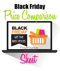 Black Friday Price Comparison Chart 2014 Holidays Black
