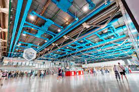 28 july 2019 paris france tourists inside of the pompidou centre of modern ar affiliate paris france july architecture history paris architecture