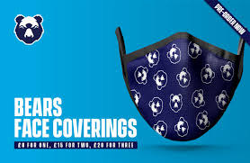 Reusable face mask amber / white. Branded Face Coverings Available To Pre Order Bristol Bears