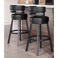 Chamisa Swivel Bar Counter Stool Black Bar Stools Kitchen Comfortable Bar Stools Island Bar Stools