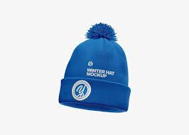 Now Showcase Your Logo Designs In A More Professional Way Using These Psd Blue Winter Hat Mockup Templates Show Your Clients How T Psd Blue Winter Hats Mockup