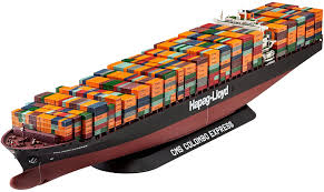 Line art drawing for kids activity coloring book. Amazon Com Revell Germany 05152 Container Ship Colombo Express Model Kit Model Building Kit Toys Games