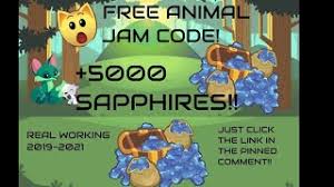 Use this code for 100 gems (but doesn't include play wild reward) Free Animal Jam Sapphires Working 2019 2021 Get 5000 Sapphires Free Cute766
