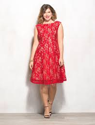 Plus Size Red Lace Fit And Flare Dress Fit And Flare Dress Red Lace Dress Fit N Flare Dress