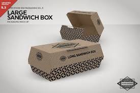 Download Large Sandwich Box Packaging Mockup Food Box Packaging Box Packaging Sandwich Box