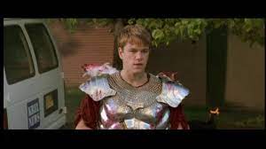 He acts out a somewhat gallant death, stands in shock as odin is revealed as his real character in disguise, then isn't seen again for the rest of the film. Pin By Nick Middleton On Angels Dogma Matt Damon Matt