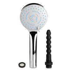 Shower Head with Silicone Enema Nozzle Discreet Anal Douche