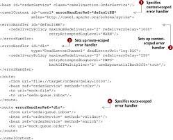 § no redelivery § exceptions are this is done a bit differently in java dsl and spring xml. Chapter 5 Error Handling Camel In Action