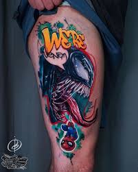 Venom ink tattoo, sanford, me. Aliens New School Tattoo Graffiti Tattoo Venom Tattoo Ink Tattoo